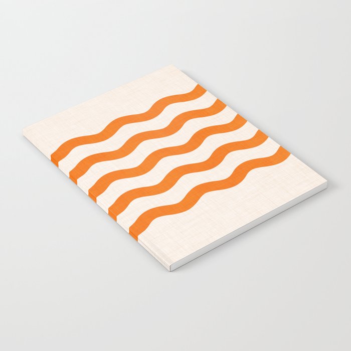 Coastal Orange / Modern Waves Series Notebook Gallery Image 2