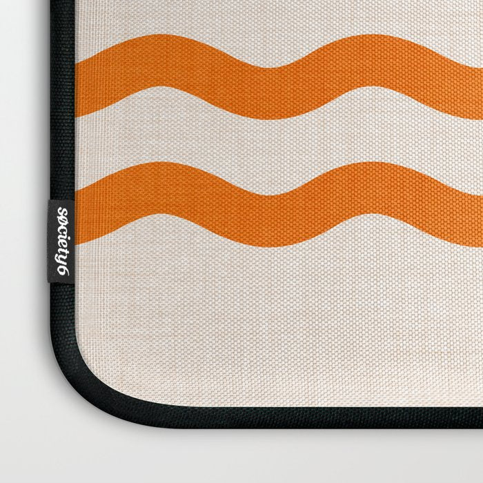 Coastal Orange / Modern Waves Series Laptop Sleeve Gallery Image 3