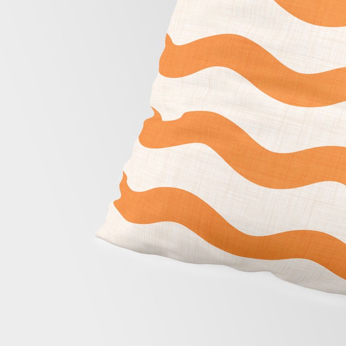 Coastal Orange / Modern Waves Series Pillow Sham Gallery Image 4