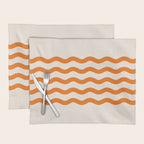 Coastal Orange / Modern Waves Series Placemat Gallery Image 1