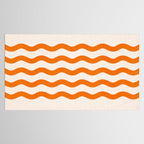 Coastal Orange / Modern Waves Series Tablecloth Gallery Image 2