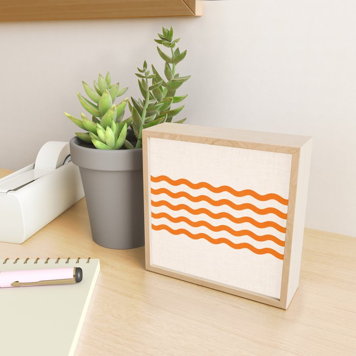 Coastal Orange / Modern Waves Series Mini Art Print Gallery Image 2