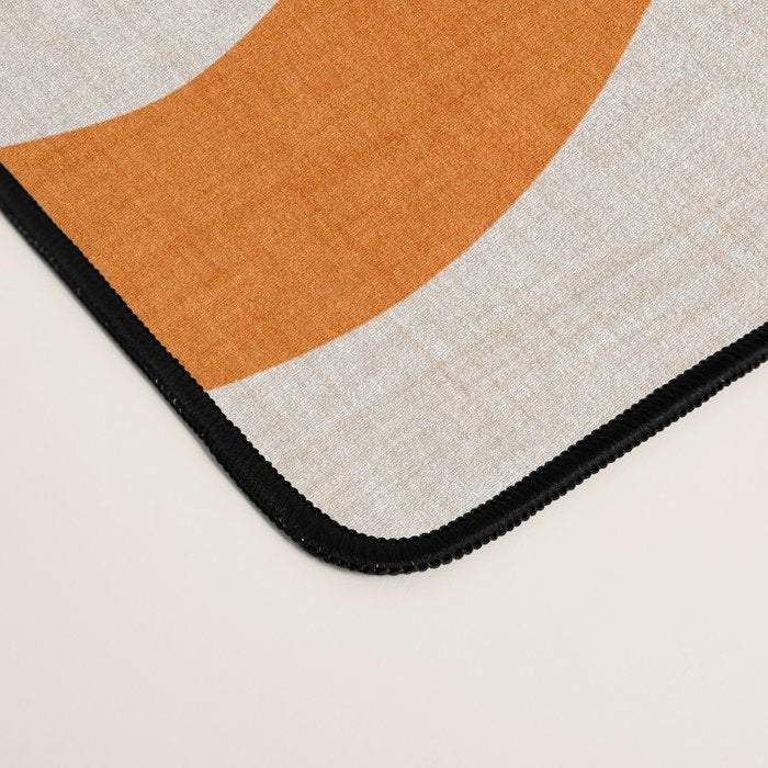 Coastal Orange / Modern Waves Series Desk Mat Gallery Image 4