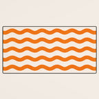 Coastal Orange / Modern Waves Series Desk Mat Gallery Image 3