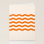 Coastal Orange / Modern Waves Series Stationery Card Gallery Image 2