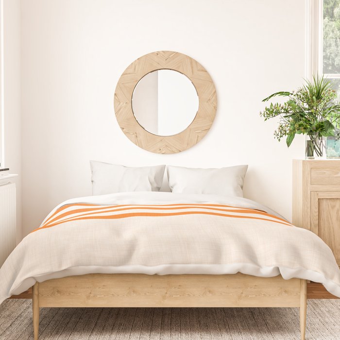 Coastal Orange / Modern Waves Series Duvet Cover Gallery Image 3