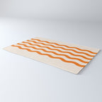 Coastal Orange / Modern Waves Series Rug Gallery Image 3