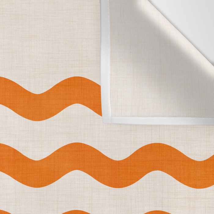 Coastal Orange / Modern Waves Series Wall Tapestry Gallery Image 3