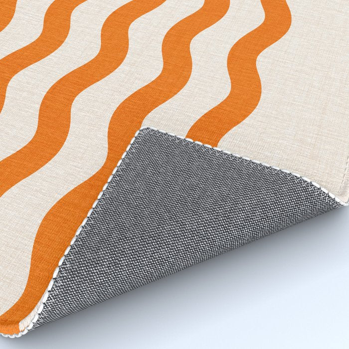 Coastal Orange / Modern Waves Series Rug Gallery Image 4