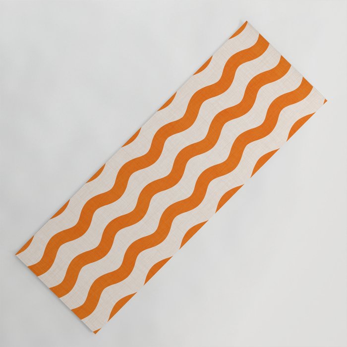 Coastal Orange / Modern Waves Series Yoga Mat Gallery Image 1