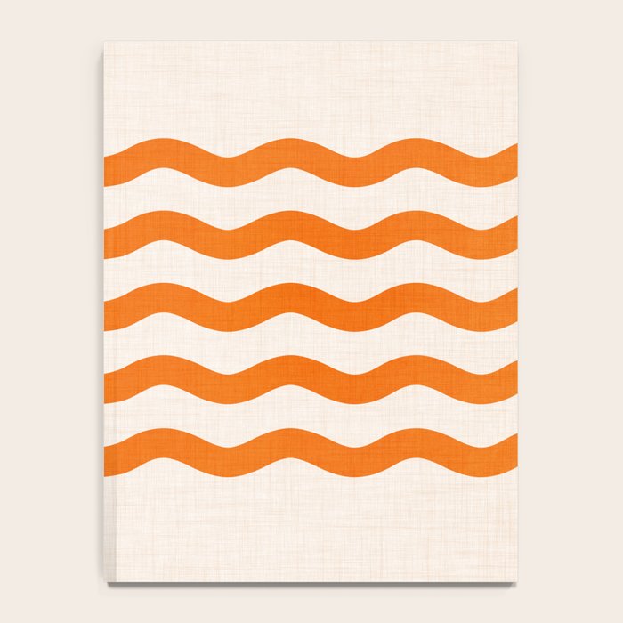 Coastal Orange / Modern Waves Series Notebook Gallery Image 4