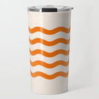 Coastal Orange / Modern Waves Series Travel Mug Gallery Image 1