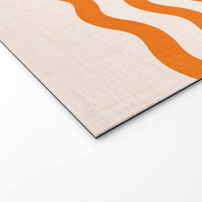 Coastal Orange / Modern Waves Series Welcome Mat Gallery Image 2
