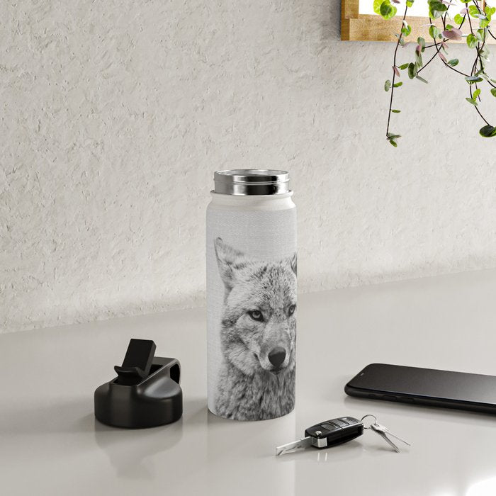Coyote - Black & White Water Bottle Gallery Image 5
