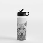 Coyote - Black & White Water Bottle Gallery Image 1