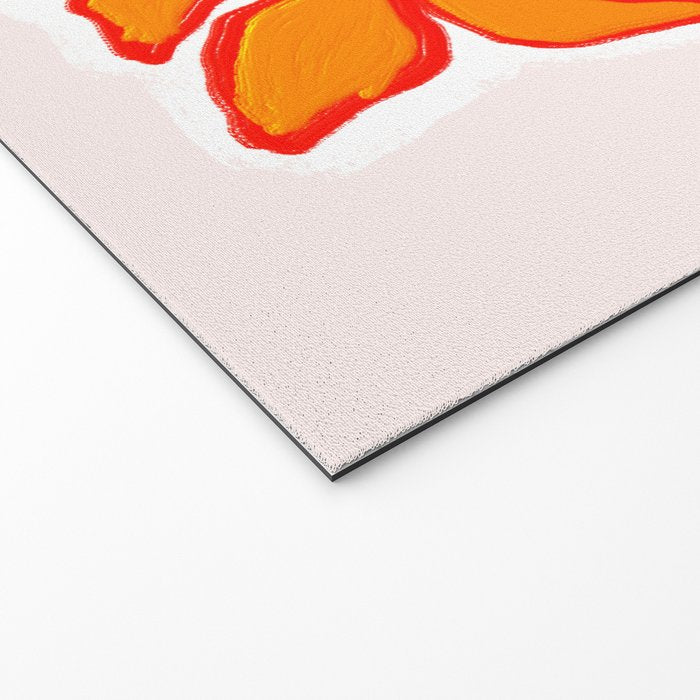 Painterly Nouveau bloom - imperfect bold textured floral art Welcome Mat Gallery Image 2
