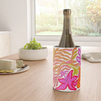 Painterly Nouveau bloom - imperfect bold textured floral art Wine Chiller Gallery Image 4