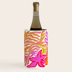 Painterly Nouveau bloom - imperfect bold textured floral art Wine Chiller Gallery Image 1