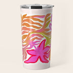 Painterly Nouveau bloom - imperfect bold textured floral art Travel Mug Gallery Image 1
