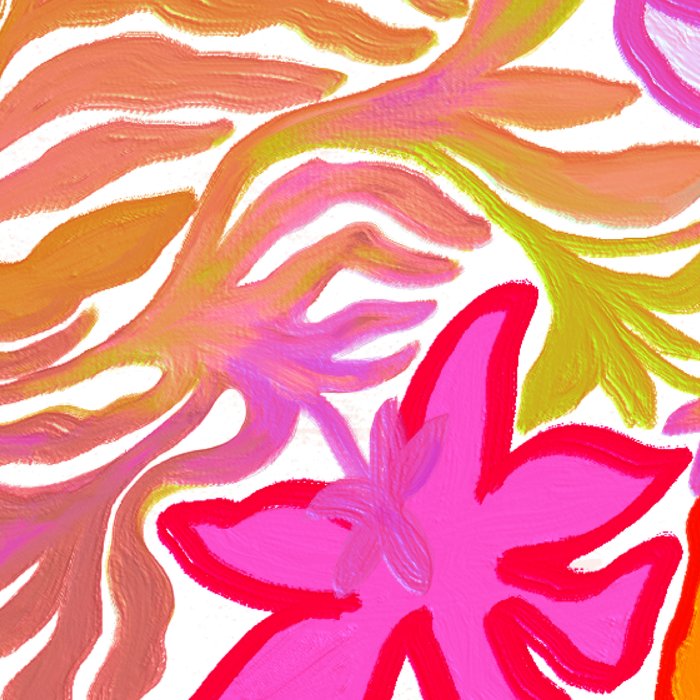 Painterly Nouveau bloom - imperfect bold textured floral art Coffee Mug Gallery Image 2