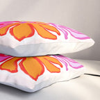 Painterly Nouveau bloom - imperfect bold textured floral art Pillow Sham Gallery Image 3