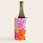 Painterly Nouveau bloom - imperfect bold textured floral art Wine Chiller Gallery Image 3