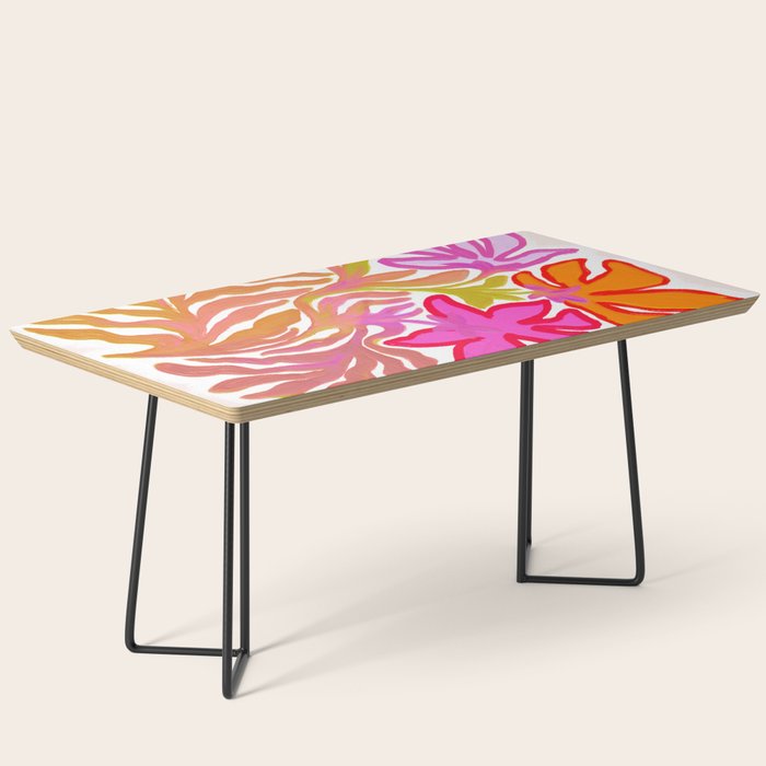 Painterly Nouveau bloom - imperfect bold textured floral art Coffee Table Gallery Image 1