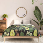 Avocado Fruit Plants - black Comforter Gallery Image 3
