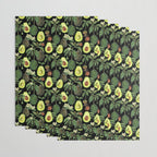 Avocado Fruit Plants - black Wrapping Paper Gallery Image 3