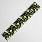 Avocado Fruit Plants - black Table Runner Gallery Image 3