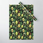 Avocado Fruit Plants - black Wrapping Paper Gallery Image 1