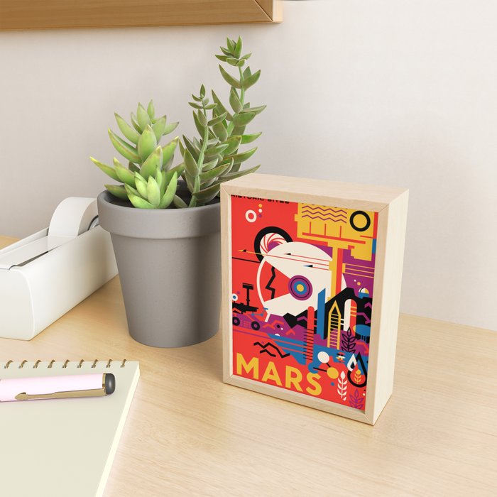 NASA Retro Space Travel Poster #9 Mars Mini Art Print Gallery Image 2