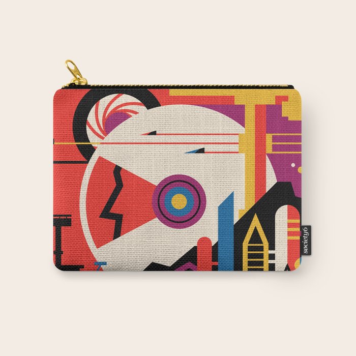 NASA Retro Space Travel Poster #9 Mars Carry All Pouch Gallery Image 1