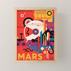 NASA Retro Space Travel Poster #9 Mars Mini Art Print Gallery Image 1