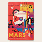 NASA Retro Space Travel Poster #9 Mars Cutting Board Gallery Image 1