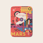 NASA Retro Space Travel Poster #9 Mars Bath Mat Gallery Image 1