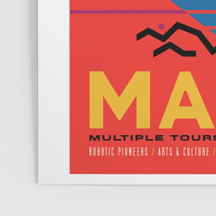 NASA Retro Space Travel Poster #9 Mars Poster Gallery Image 3