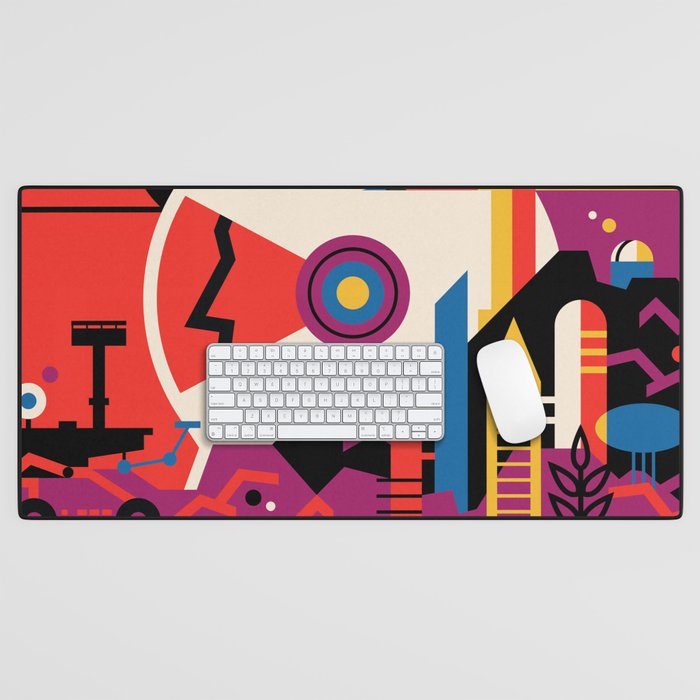 NASA Retro Space Travel Poster #9 Mars Desk Mat Gallery Image 1