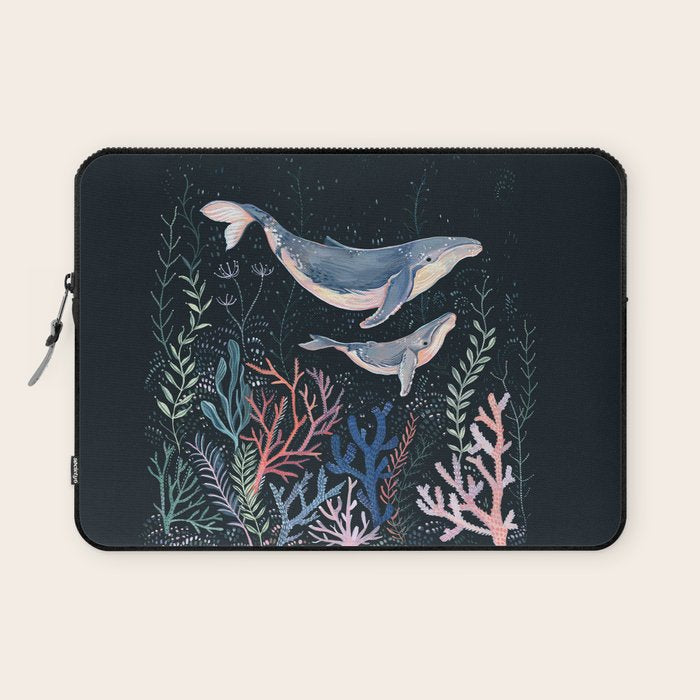 Whales and Coral Laptop Sleeve Gallery Image 1
