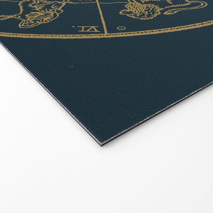 Vintage Zodiac & Astrology Chart | Royal Blue & Gold Welcome Mat Gallery Image 2