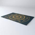 Vintage Zodiac & Astrology Chart | Royal Blue & Gold Rug Gallery Image 3