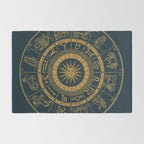 Vintage Zodiac & Astrology Chart | Royal Blue & Gold Rug Gallery Image 2