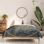 Vintage Zodiac & Astrology Chart | Royal Blue & Gold Comforter Gallery Image 3
