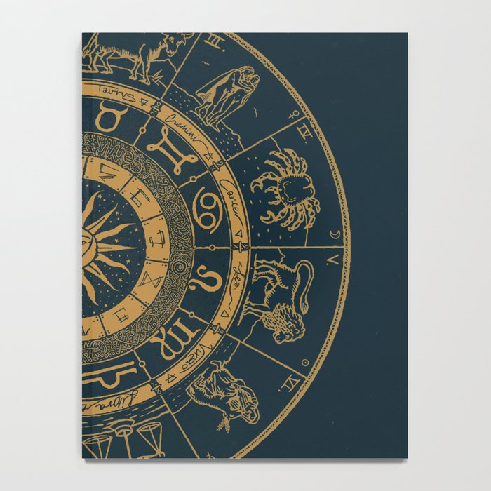 Vintage Zodiac & Astrology Chart | Royal Blue & Gold Notebook Gallery Image 4