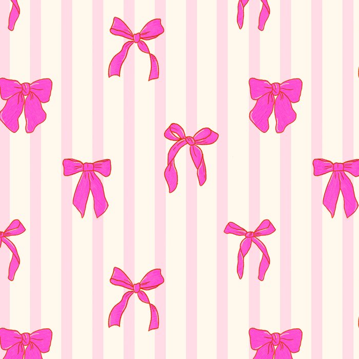 Classic Hot Pink Bows And Stripes Coffee Mug Gallery Image 2