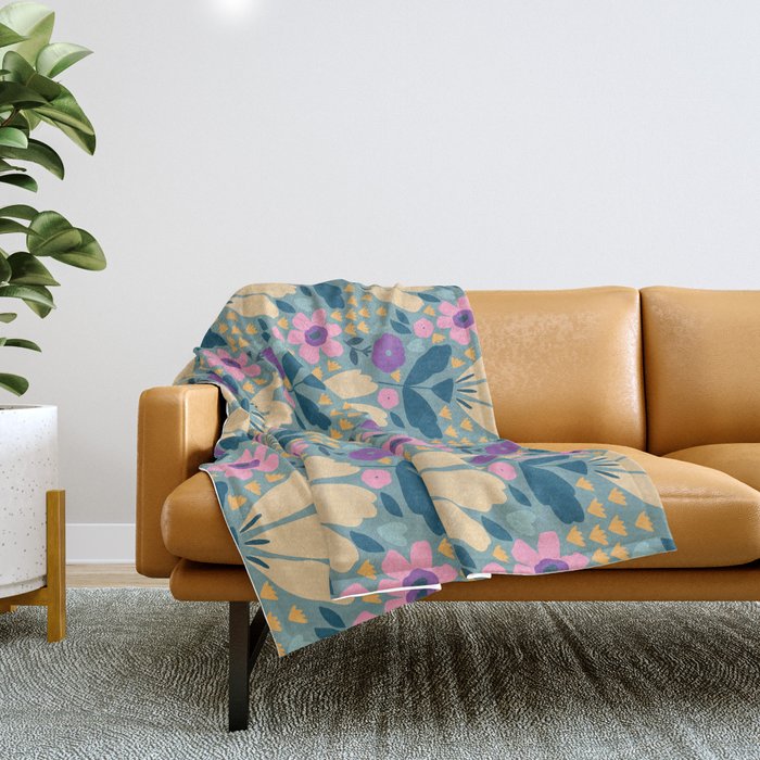 Pretty Bloom - Spring Vibe Throw Blanket Gallery Image 1