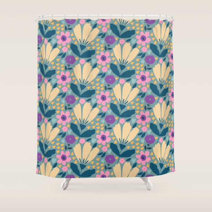 Pretty Bloom - Spring Vibe Shower Curtain Gallery Image 1