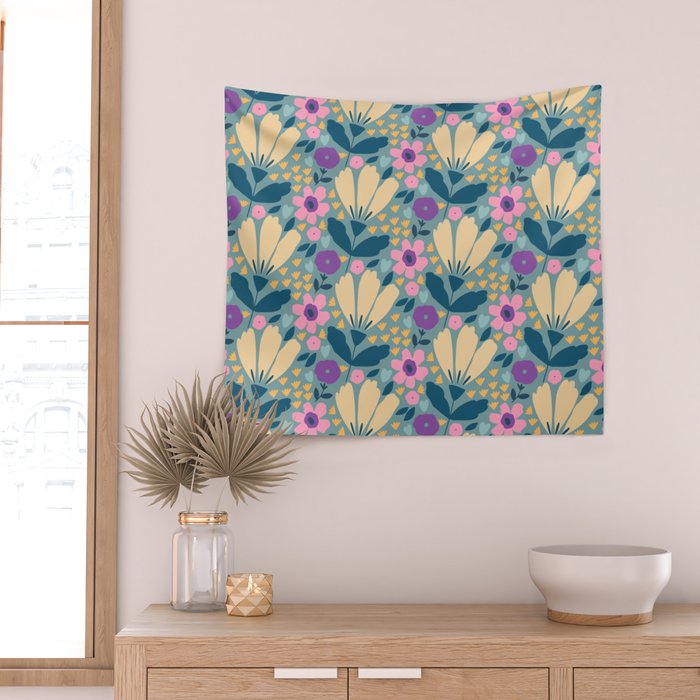 Pretty Bloom - Spring Vibe Wall Tapestry Gallery Image 2