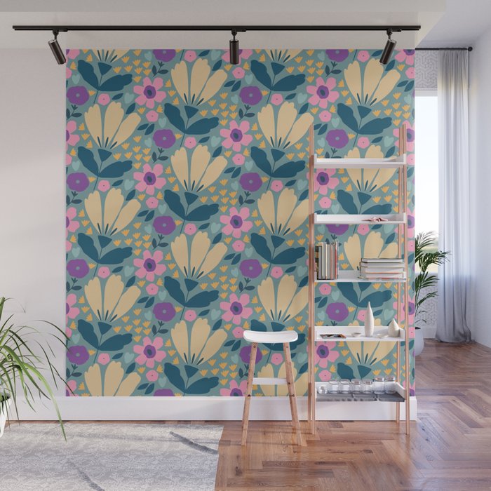 Pretty Bloom - Spring Vibe Wall Mural Gallery Image 1