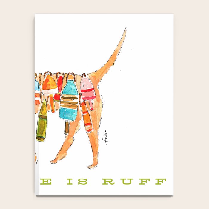 Yellow Dog Lab Buoy Beach Dog Watercolor Notebook Gallery Image 4